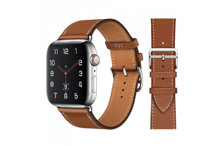Læderrem i "Hermès-look" - flere farver - Apple Remme - Karniel - tilbehør til Apple Watch og AirTag